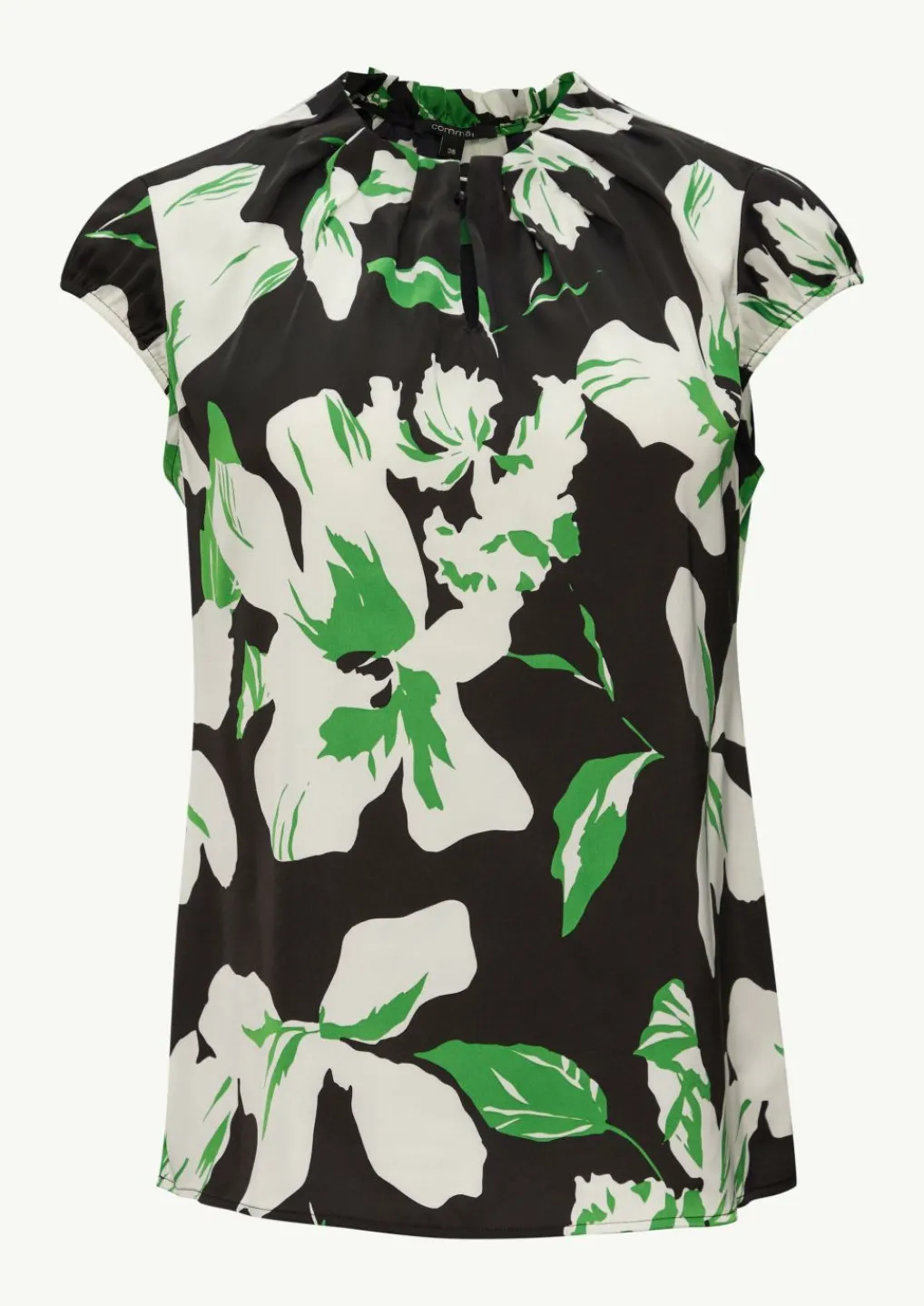 Satinbluse mit Kappärmeln-Comma Hot