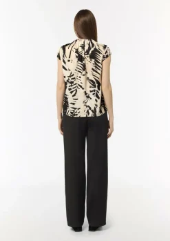 Satinbluse mit Kappärmeln-Comma New
