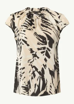 Satinbluse mit Kappärmeln-Comma New