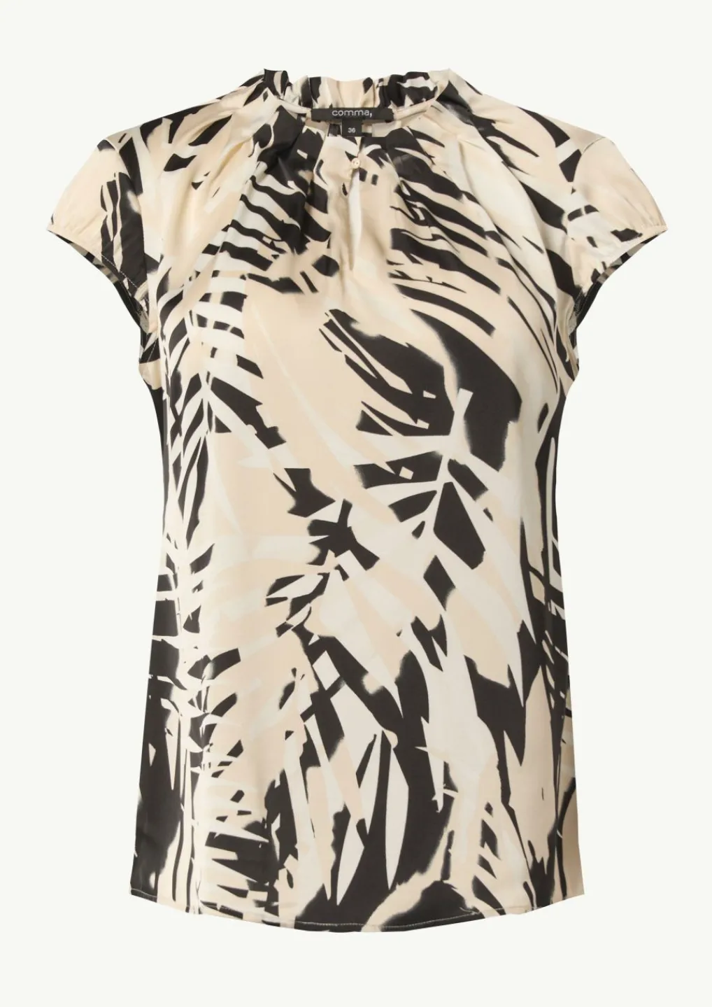 Satinbluse mit Kappärmeln-Comma New