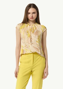 Satinbluse mit Kappärmeln-Comma Online