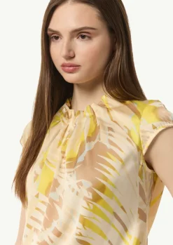 Satinbluse mit Kappärmeln-Comma Online