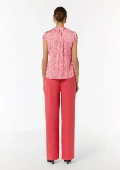 Satinbluse mit Kappärmeln-Comma Clearance