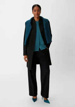 Satinbluse mit Musterstruktur-Comma New