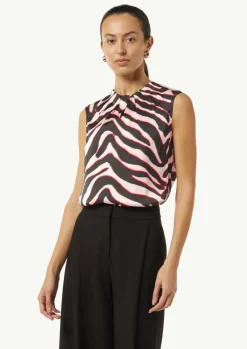 Satin-Bluse mit Raffung-Comma Discount