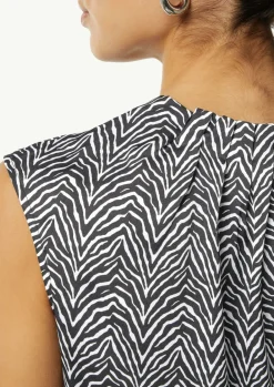 Satin-Bluse mit Raffung-Comma Sale