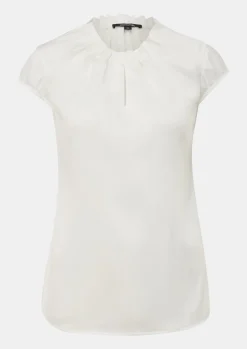 Satinbluse mit Raffung-Comma Best