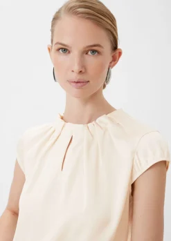 Satinbluse mit Raffung-Comma Online