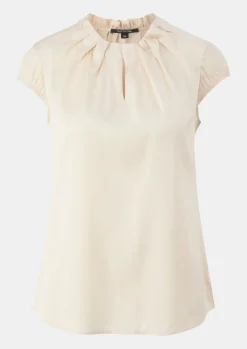 Satinbluse mit Raffung-Comma Online
