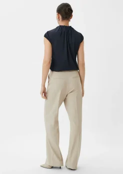 Satinbluse mit Raffung-Comma Fashion