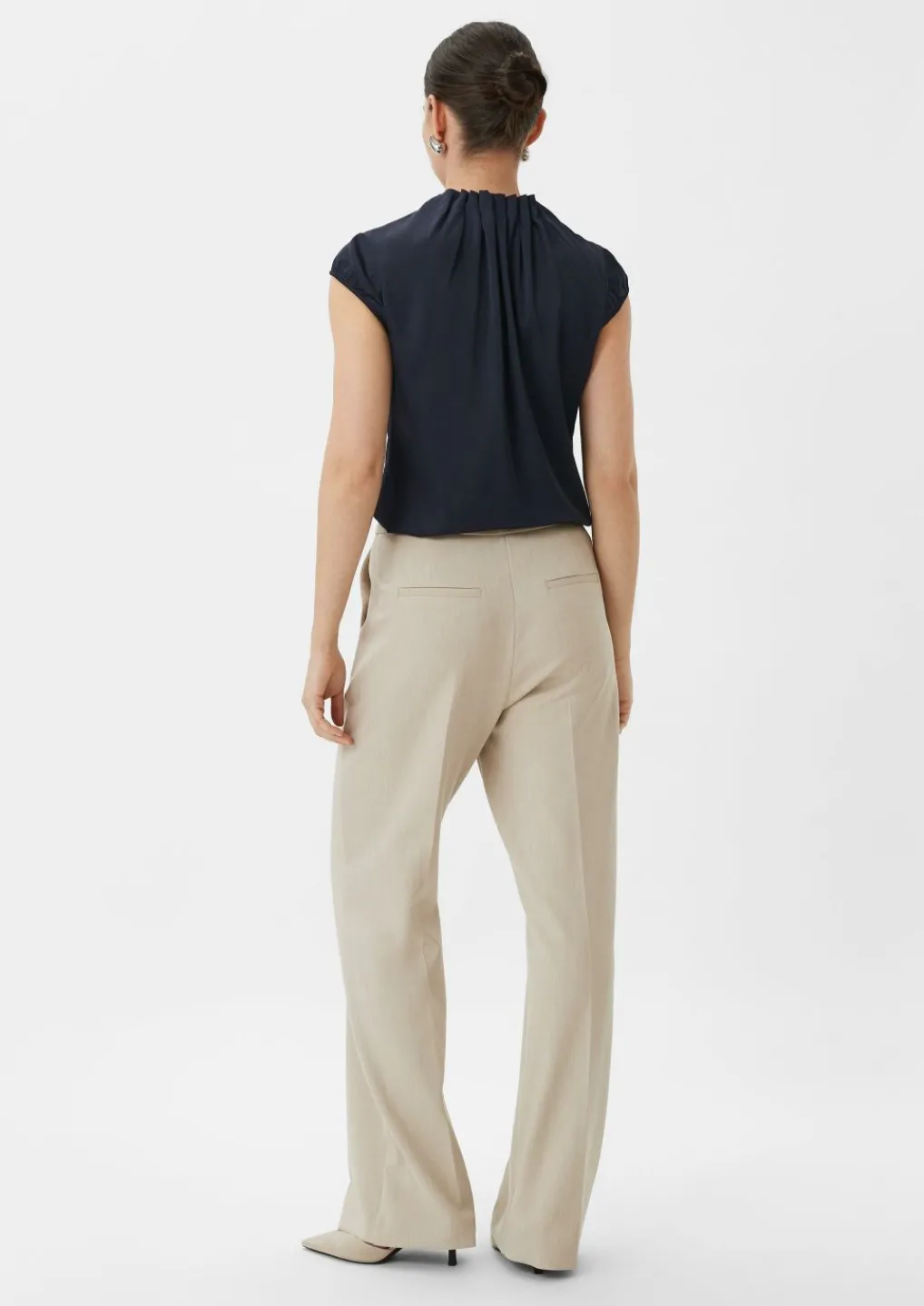 Satinbluse mit Raffung-Comma Fashion