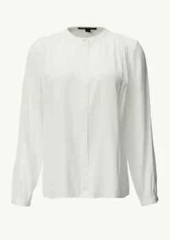Satinbluse mit Raffung-Comma Fashion