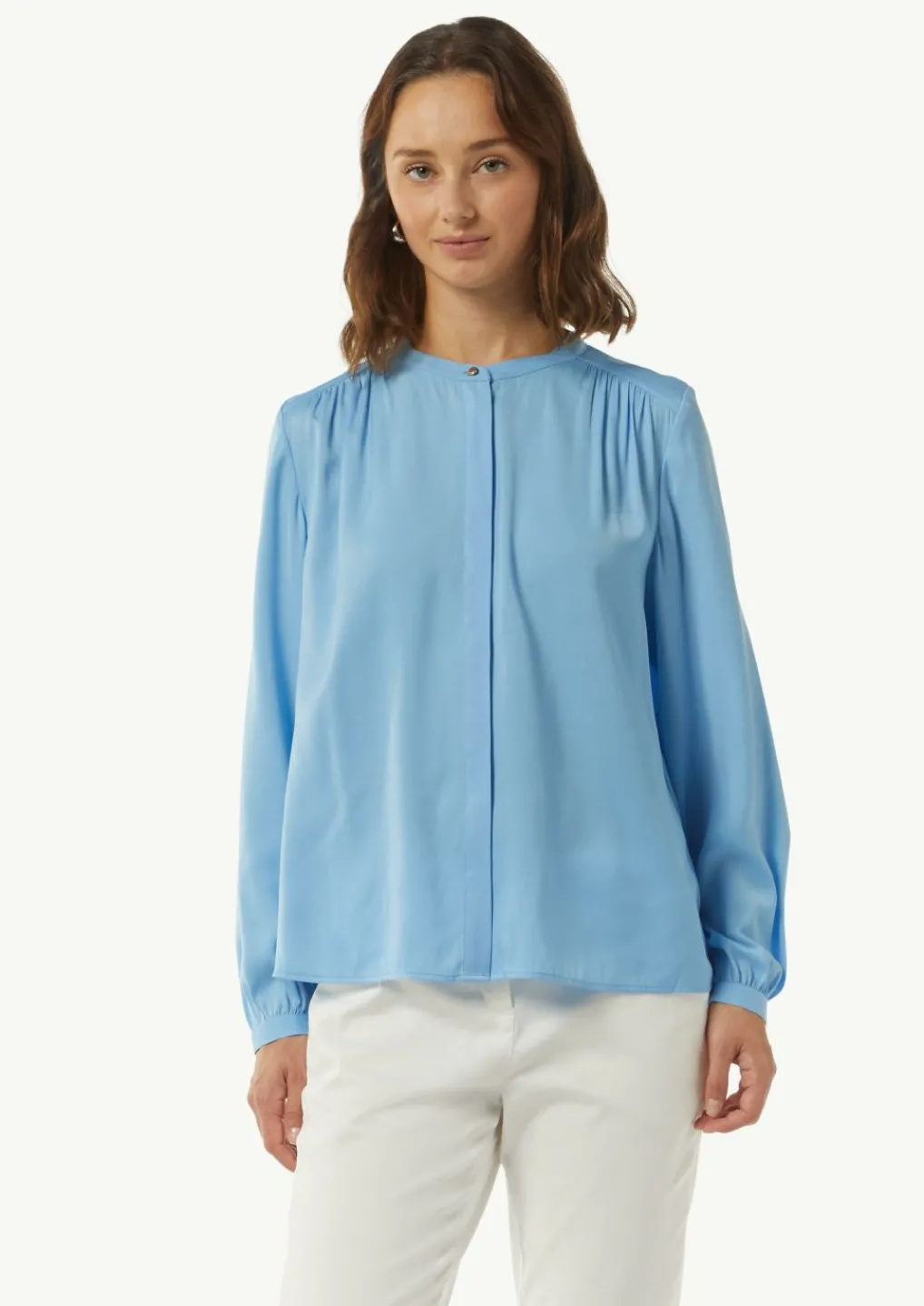 Satinbluse mit Raffung-Comma Sale
