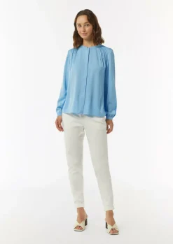 Satinbluse mit Raffung-Comma Sale