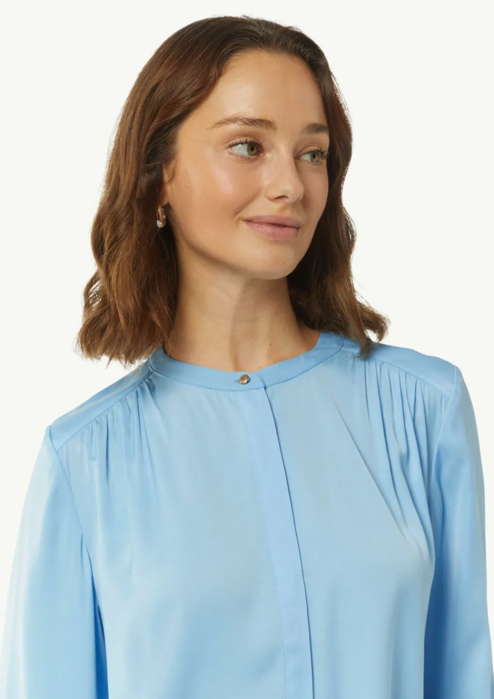 Satinbluse mit Raffung-Comma Sale