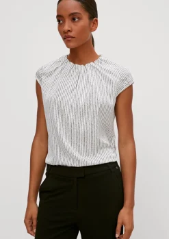 Satinbluse mit Raffung-Comma Clearance