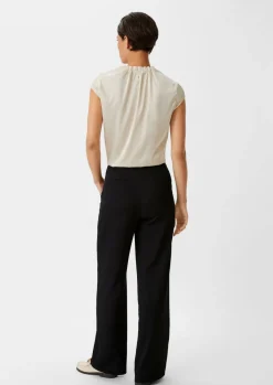 Satinbluse mit Raffung-Comma New