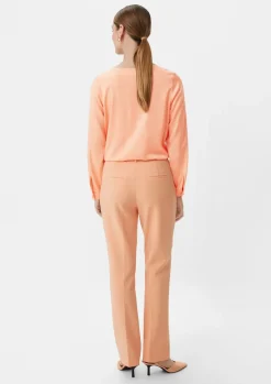 Satinbluse mit Tunika-Ausschnitt-Comma New