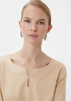Satinbluse mit Tunika-Ausschnitt-Comma Sale