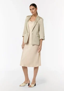 Satinierter Blazer mit 3/4-Ärmel-Comma Sale