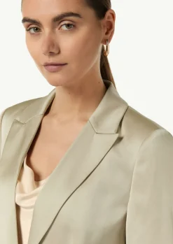 Satinierter Blazer mit 3/4-Ärmel-Comma Sale