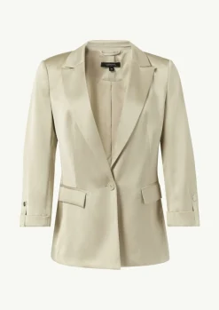 Satinierter Blazer mit 3/4-Ärmel-Comma Sale