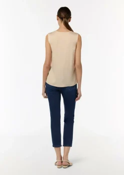 Satiniertes Top aus Viskosemix-Comma Clearance