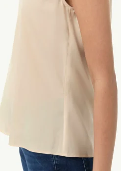 Satiniertes Top aus Viskosemix-Comma Clearance