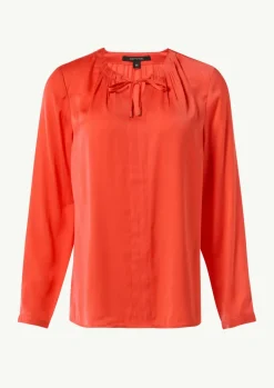 Satinierte Tunikabluse im Relaxed Fit-Comma Discount