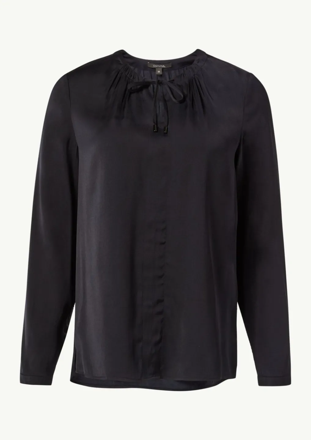 Satinierte Tunikabluse im Relaxed Fit-Comma Outlet