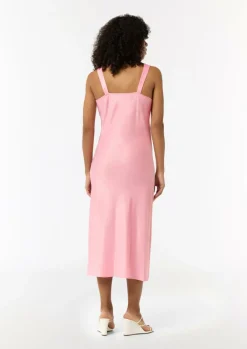 Satinkleid mit Wasserfall-Ausschnitt-Comma Fashion