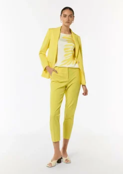Satin-Shirt mit Kapp-Ärmeln und Frontprint-Comma New