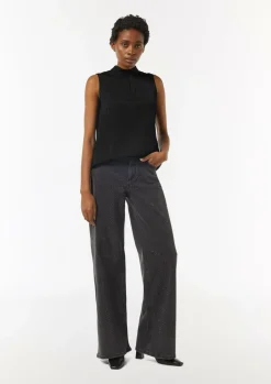Satin-Top mit Cut-out-Comma Best