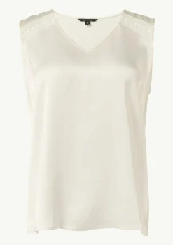 Satin-Top mit Spitzendetails-Comma Hot