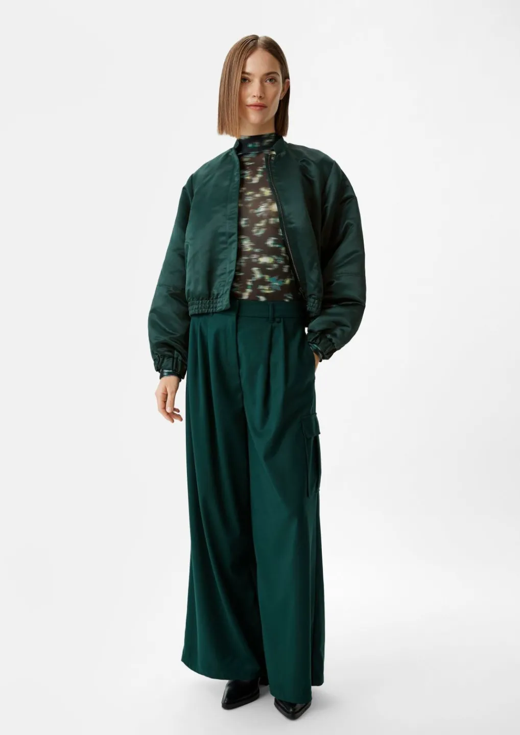 Schimmernde Bomberjacke aus Satin-Comma Clearance