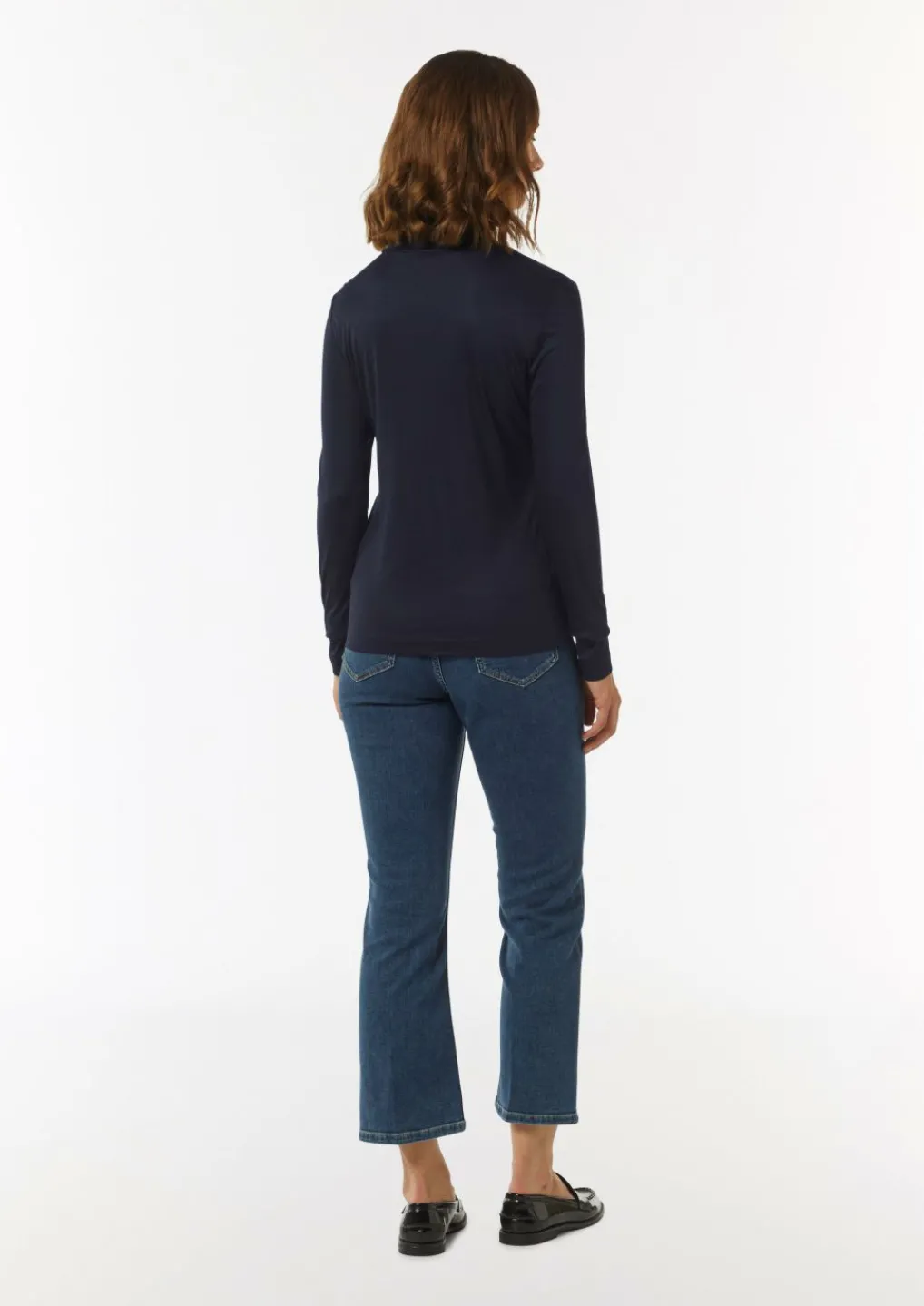 Schimmerndes Langarmshirt im Slim Fit-Comma Online