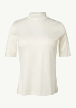 Schimmerndes Shirt mit Stehkragen-Comma New