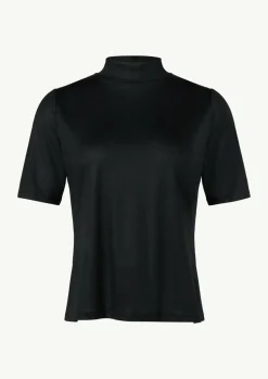 Schimmerndes Shirt mit Stehkragen-Comma Online