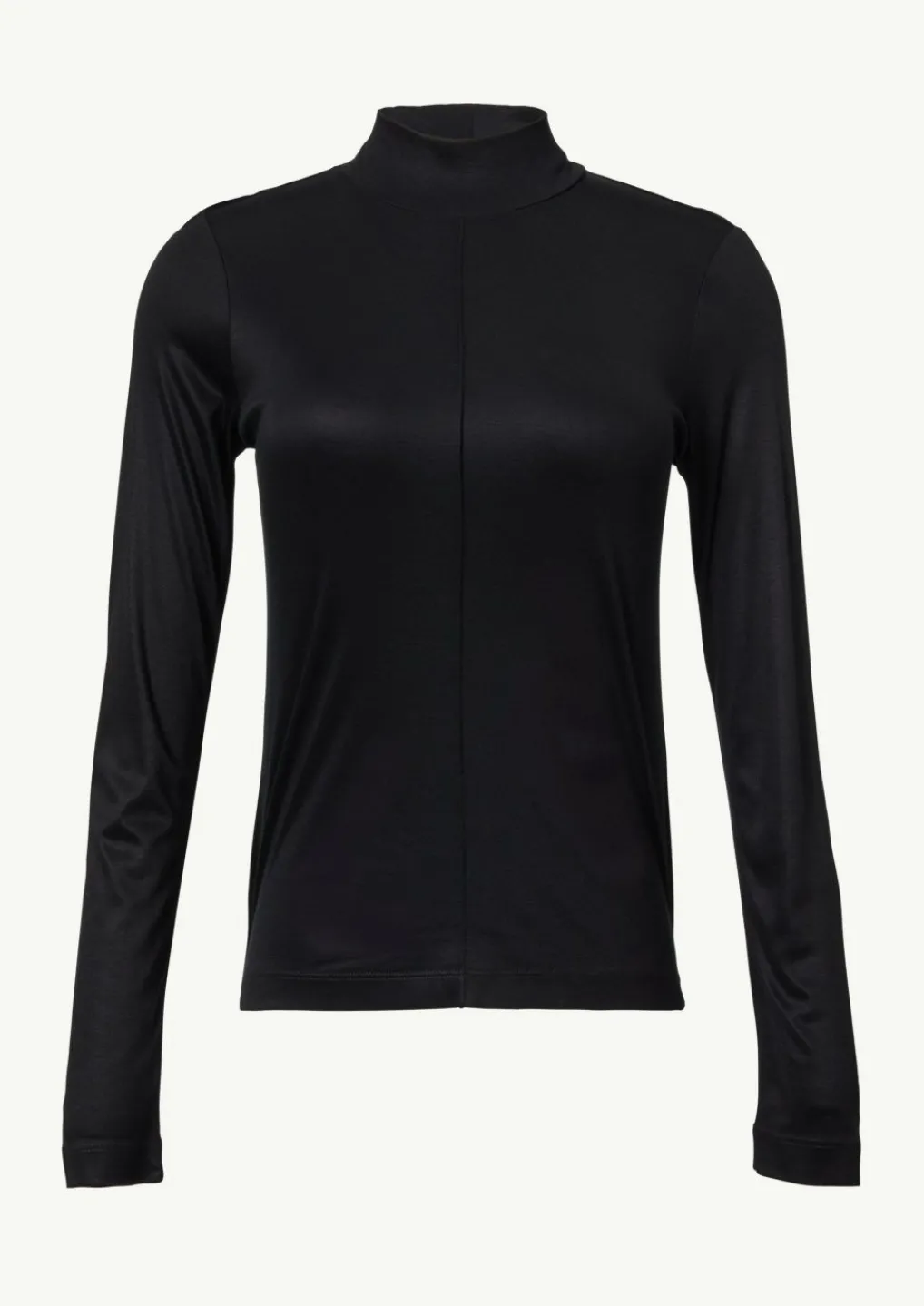 Schimmerndes Viskoseshirt mit Ziernaht-Comma Outlet
