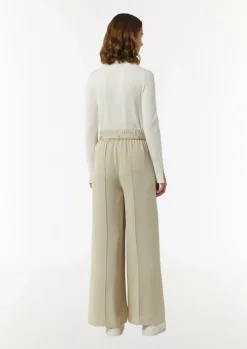 Schlupfhose mit High Rise und weitem Bein-Comma Sale