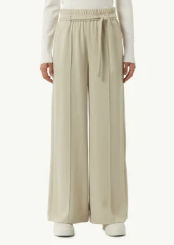 Schlupfhose mit High Rise und weitem Bein-Comma Sale