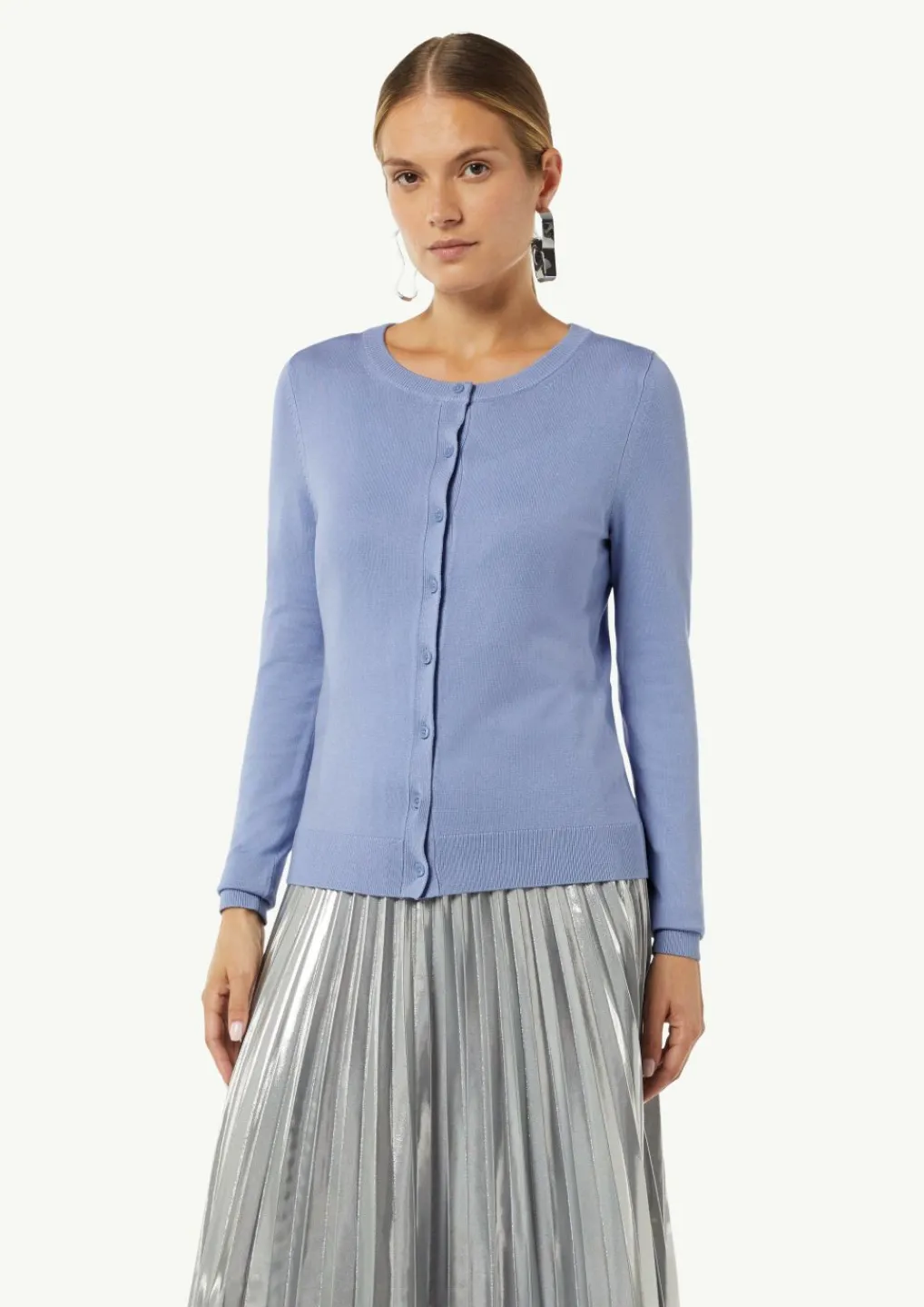 Schmale Feinstrickjacke aus Viskosemix-Comma Fashion