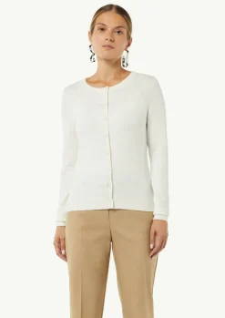 Schmale Feinstrickjacke aus Viskosemix-Comma Best
