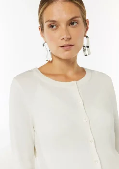 Schmale Feinstrickjacke aus Viskosemix-Comma Best