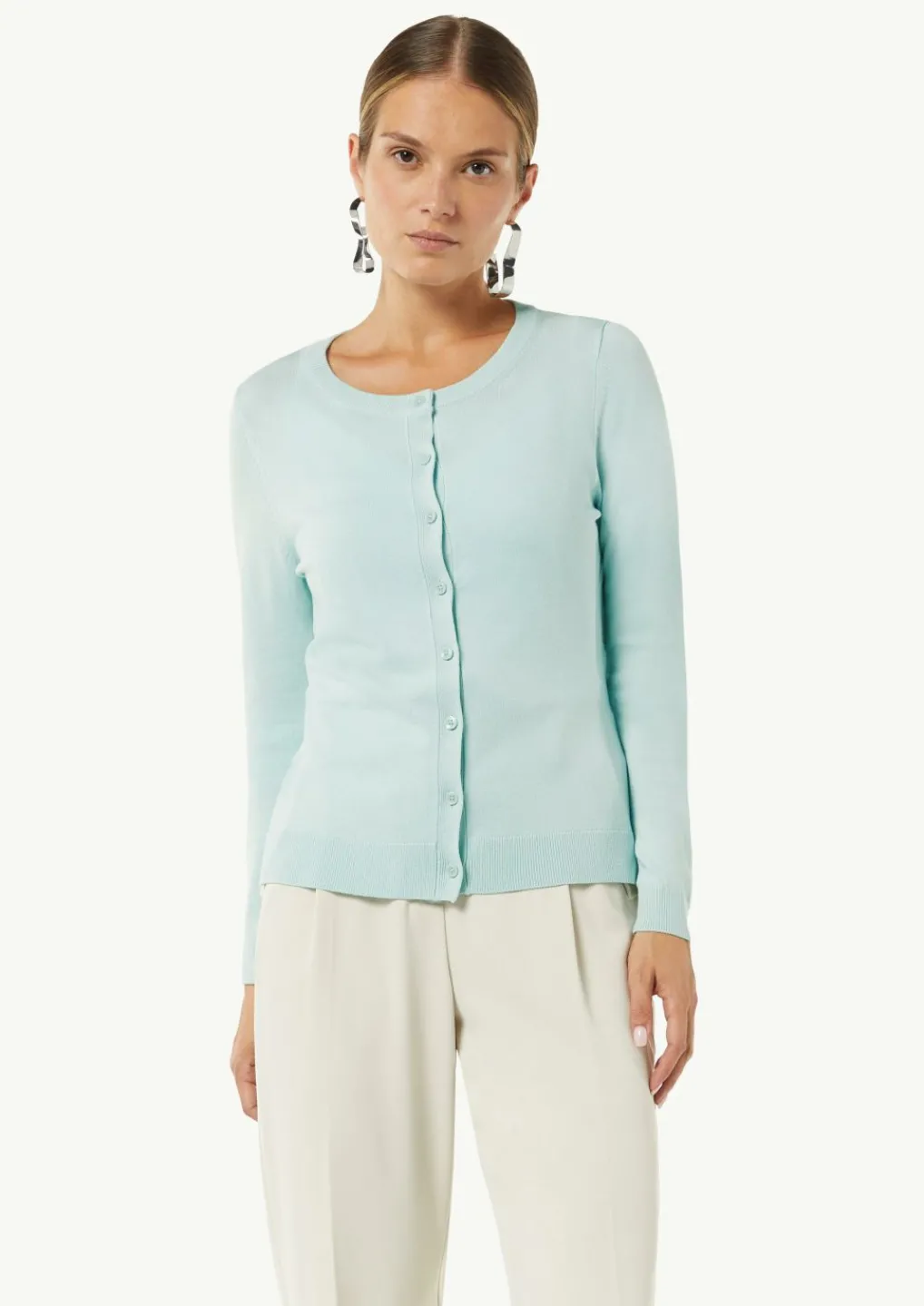 Schmale Feinstrickjacke aus Viskosemix-Comma Sale
