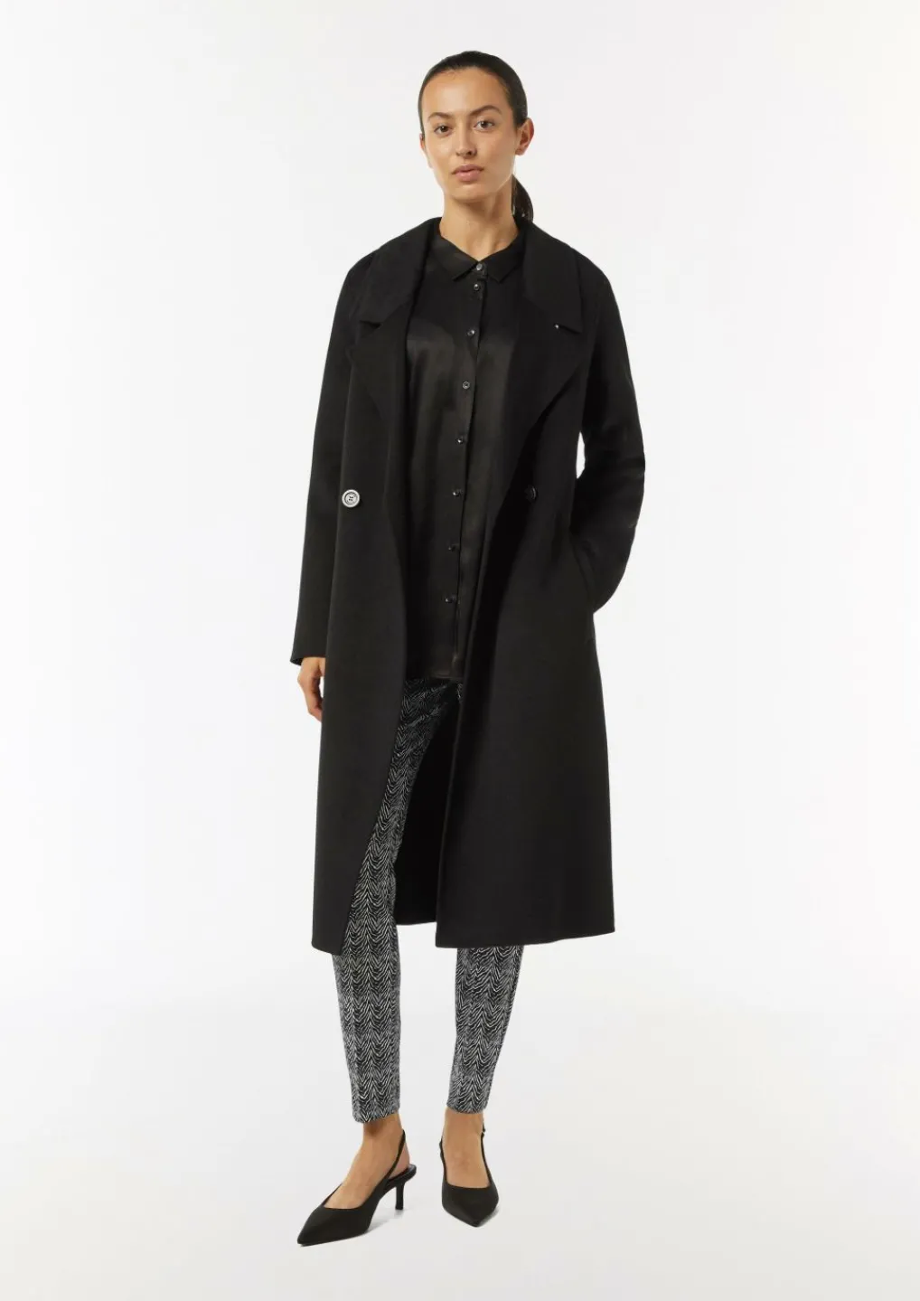 Schmale Hose aus Jacquard-Comma Hot