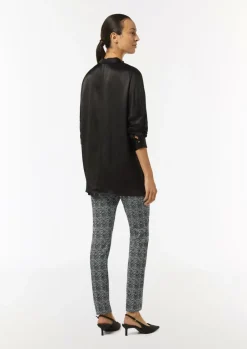 Schmale Hose aus Jacquard-Comma Hot