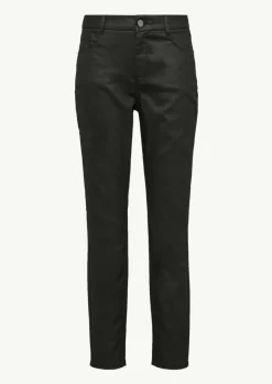 Schmale Hose mit Coating-Comma New