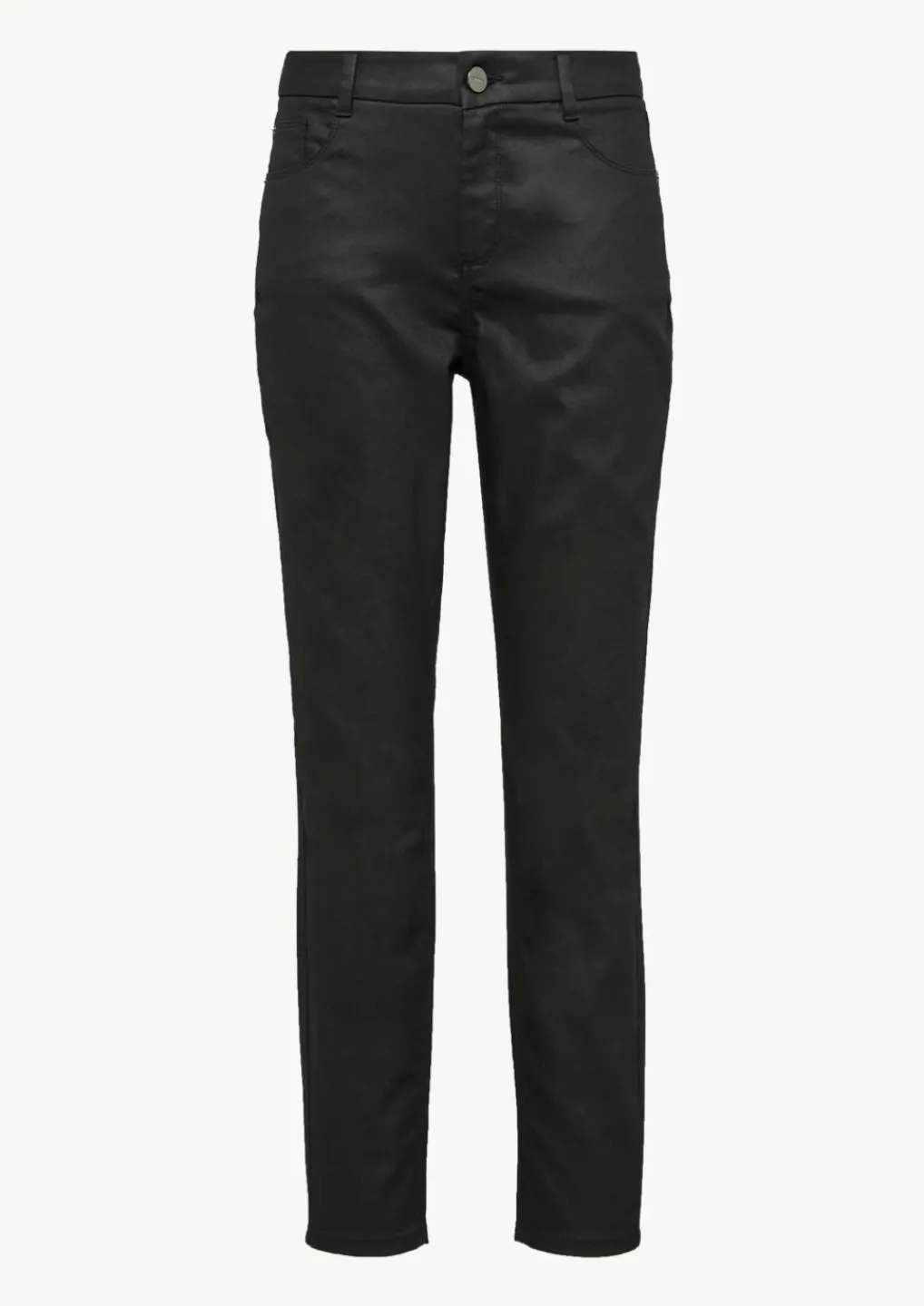 Schmale Hose mit Coating-Comma New