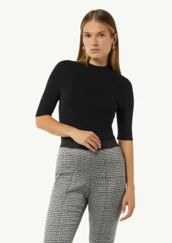 Schmale Hose mit gewebtem Karomuster-Comma Outlet